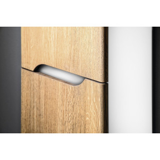 MEDIENA skříňka vysoká 40x140x20cm, 2x dvířka, levá/pravá, bílá mat/dub natural MD452