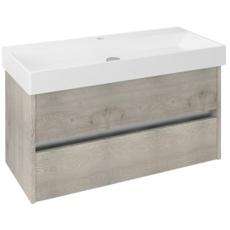 NIRONA umyvadlová skříňka 95x51,5x43 cm, dub Mocca NR100-1212