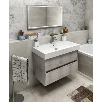 NIRONA umyvadlová skříňka 95x51,5x43 cm, dub Mocca NR100-1212