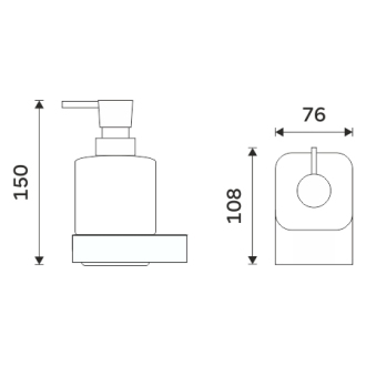 Nimco Nikau NK 30031C-26 Dávkovač tekutého mýdla, pumpička plast