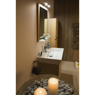 TREOS zrcadlo v rámu 750x500mm, bílá mat TS750-3131