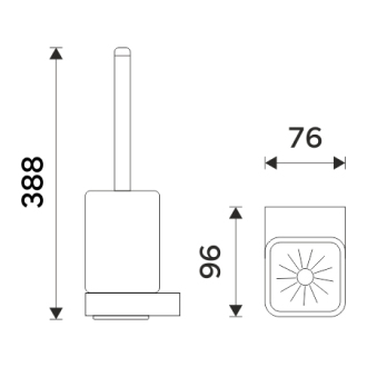 Nimco Nikau NK 30094CN-26 Toaletní WC kartáč