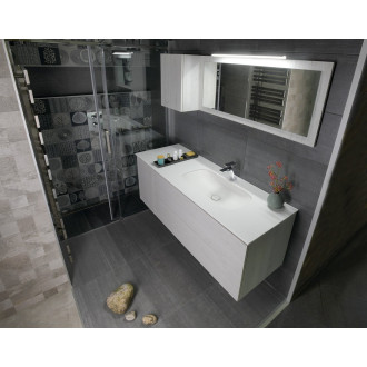 TREOS zrcadlo v rámu 1100x500mm, bílá mat TS100-3131