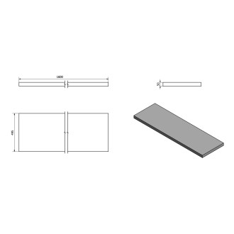 AVICE deska 160x50cm, old wood AV168