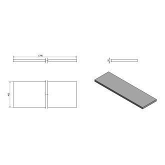 AVICE deska 170x50cm, old wood AV178
