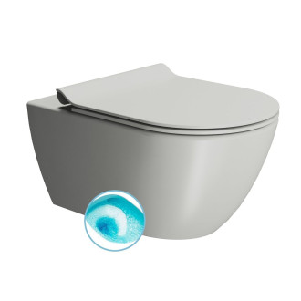 PURA závěsná WC mísa, Swirlflush, 36x55cm, cenere dual-mat 881517