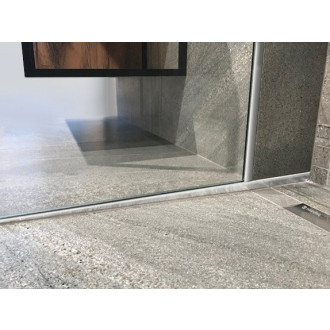 Spádová lišta, levá, výška 10 mm, délka 1500 mm, nerez mat SPD1510-L