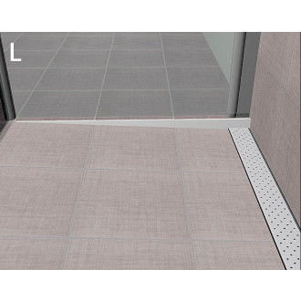 Spádová lišta, levá, výška 10 mm, délka 1500 mm, nerez mat SPD1510-L