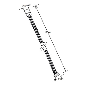 POWERFLEX kovová sprchová hadice, 150cm, bílá mat FLE10BI