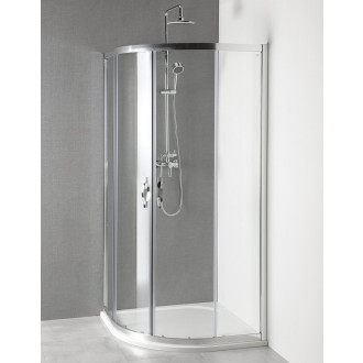 AKCE čtvrtkruhová sprchová zástěna 900x900x1900mm, čiré sklo AG4290