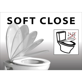 BENE WC sedátko, Soft Close, bílá/chrom KC0503