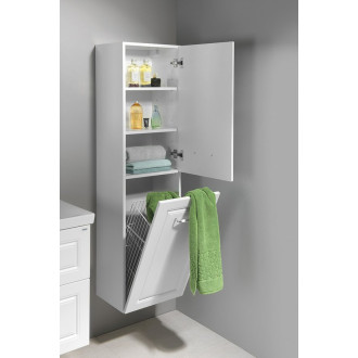 FAVOLO vysoká skříňka košem 40x150x31cm, bílá mat FV160