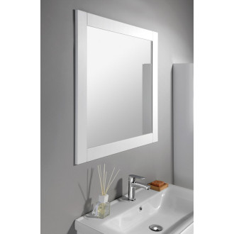FAVOLO zrcadlo v rámu 80x80cm, bílá mat FV080