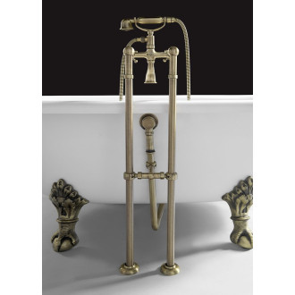 REGATA volně stojící vana 175x85x61cm, nohy bronz, bílá 10121