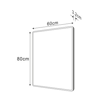 PIRI zrcadlo s LED osvětlením 60x80cm PR600