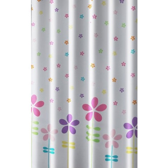 Sprchový závěs 180x180cm, polyester, květovaný barevný ZV025