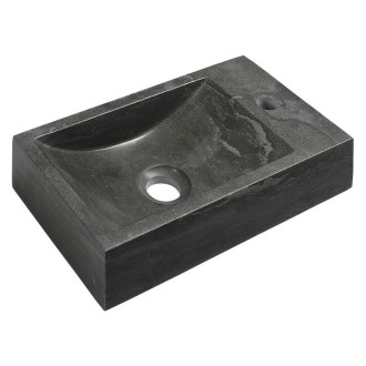 BLOK kamenné umývátko 40x22cm, baterie vpravo, antracit 2401-28