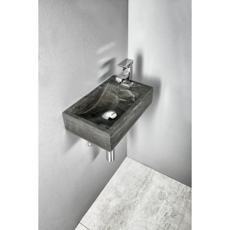 BLOK kamenné umývátko 40x22cm, baterie vpravo, antracit 2401-28