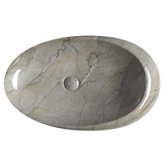DALMA keramické umyvadlo na desku, 68x44 cm, grigio MM313