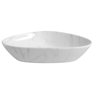 DALMA keramické umyvadlo na desku, 58,5x39 cm, carrara MM217