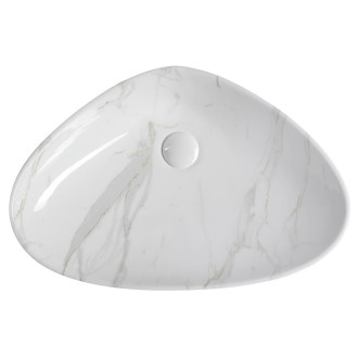DALMA keramické umyvadlo na desku, 58,5x39 cm, carrara MM217