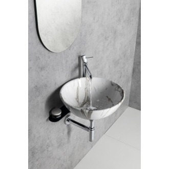 DALMA keramické umyvadlo na desku, ? 42 cm, carrara MM117