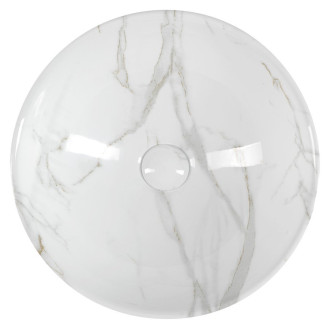 DALMA keramické umyvadlo na desku, ? 42 cm, carrara MM117