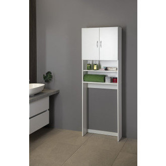 SIMPLEX ECO skříňka za pračku 63x25x190cm, bílá SIME715