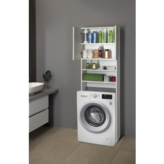 SIMPLEX ECO skříňka za pračku 63x25x190cm, bílá SIME715