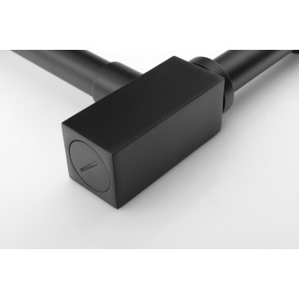 Umyvadlový sifon 5/4", odpad 32mm, hranatý, černá mat SI415