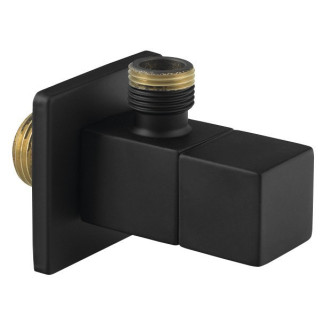 Rohový ventil hranatý, 1/2"x3/8", černá mat SL115