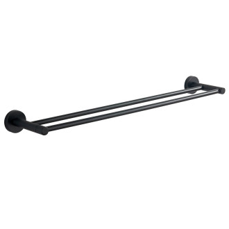SAMBA dvojitý držák ručníků 600x120mm, černá SB211