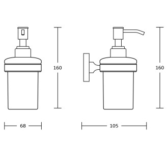 SAMBA dávkovač mýdla 150ml, mléčné sklo, černá mat SB219