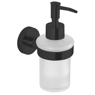 SAMBA dávkovač mýdla 150ml, mléčné sklo, černá mat SB219