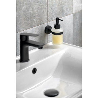 SAMBA dávkovač mýdla 150ml, mléčné sklo, černá mat SB219