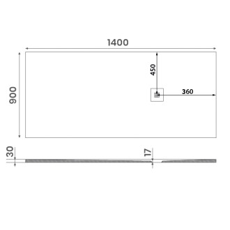 MITIA sprchová vanička z litého mramoru, obdélník 140x90cm, černá PMC14090