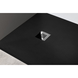 MITIA sprchová vanička z litého mramoru, obdélník 140x90cm, černá PMC14090