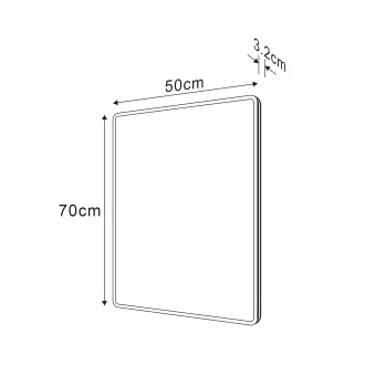 PIRI zrcadlo s LED osvětlením 50x70cm PR500