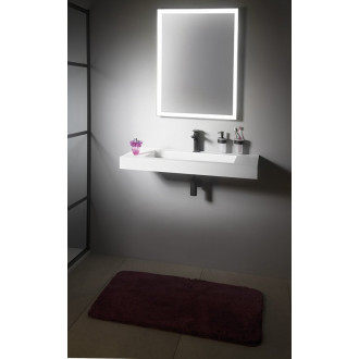 SORT zrcadlo s LED osvětlením 47x70cm, černá mat ST047