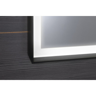 SORT zrcadlo s LED osvětlením 47x70cm, černá mat ST047