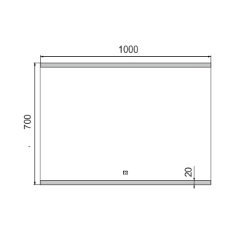 Nimco ZP 12004V LED zrcadlo 1000x700 s dotykovým senzorem