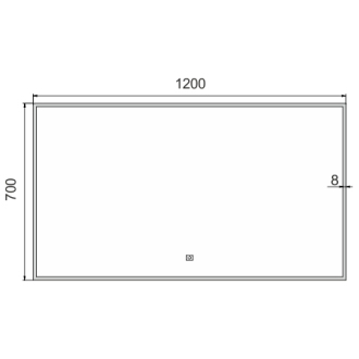 Nimco ZP 13006V LED zrcadlo 1200x700 s dotykovým senzorem