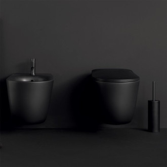 NOLITA závěsná WC mísa, Rimless, 35x55cm, černá mat 531431