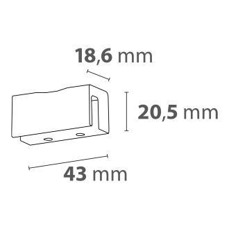 MULTISYSTEM uchycení osvětlení na zrcadlo, galerku, černá E28149EI