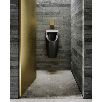 COMMUNITY urinál se zakrytým přívodem vody, 31x65cm, černá mat 909726