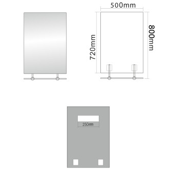 Koupelnový set LATUS IX 47,5, dub stříbrný KSET-027