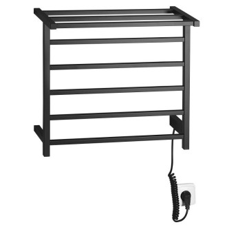 ELZOR elektrický sušák ručníků 500x470 mm, 60 W, černá mat EB510