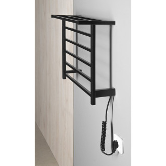 ELZOR elektrický sušák ručníků 500x470 mm, 60 W, černá mat EB510
