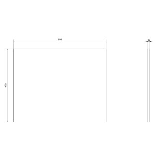 SKARA deska Rockstone 595x12x470 mm, bílá mat CG022-0101