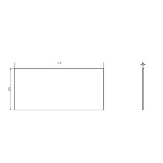 SKARA deska Rockstone 1005x12x470 mm, bílá mat CG024-0101